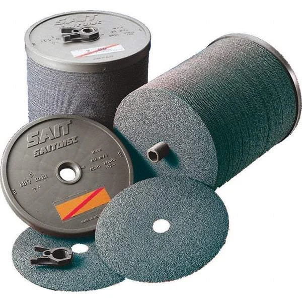 Sait - 4-1/2" Diam 7/8" Hole 50 Grit Fiber Disc - Coarse Grade, Zirconia Alumina, 11,000 Max RPM, Series Z