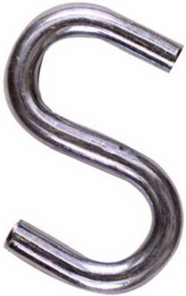 National Hardware N121-616 Heavy Open S Hook, 1-1/2", Zinc Plated, 4-