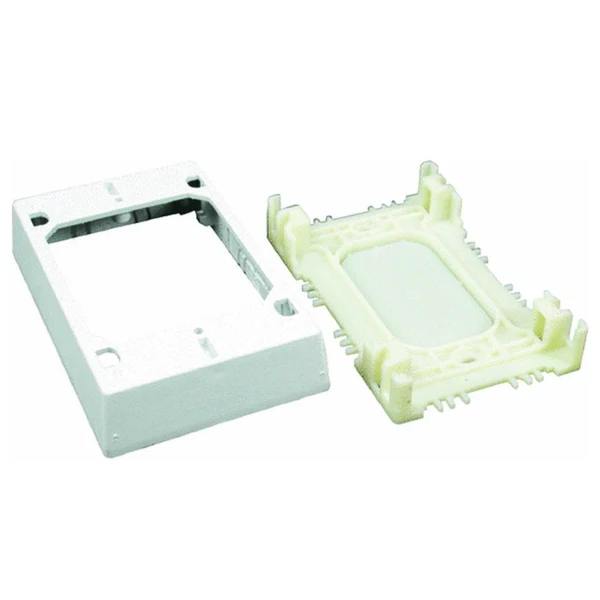 Wiremold NMW2 Nonmetallic Single Gang Raceway Switch/Outlet Box, Plas