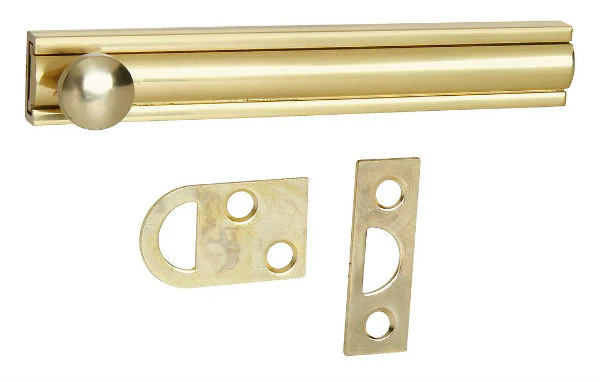 National Hardware N197-988 Surface Bolt, 4'', Solid Brass