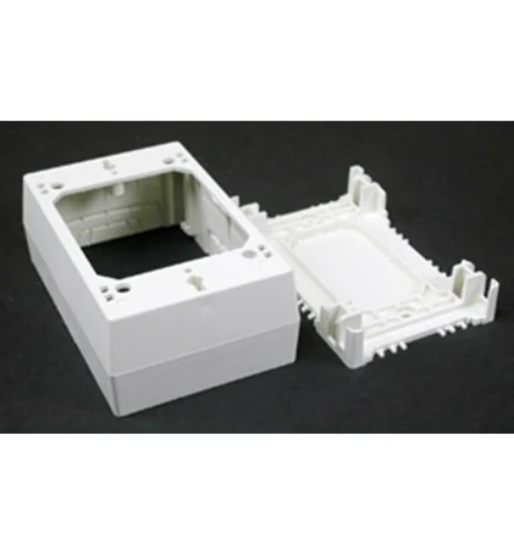 Wiremold NMW35 Raceway Extra Deep Switch/Outlet Box, Plastic, White