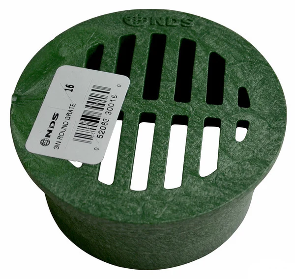 NDS 16 Round Structural Foam Polyolefin Grate with UV Inhibitors, 3",