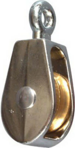 National Hardware N223-404 Fixed Eye Single Pulley, 1", Nickel Plated