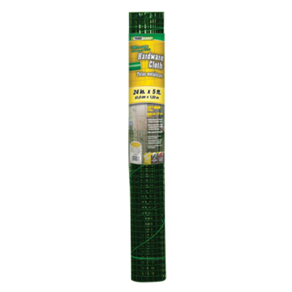 YardGard 308253B Galvanized Hardware Cloth, PVC Coated, 19-Gauge, 24"