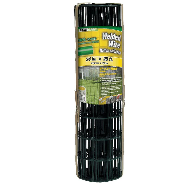 YardGard 308350B Vinyl Coated Welded Wire Fence, 16-Gauge, 24" x 25'