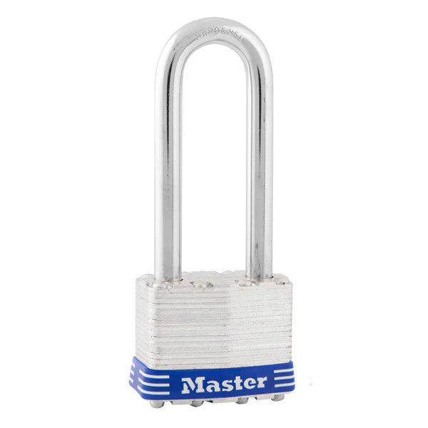 Master Lock 1DLJ Laminated Padlock with 2-1/2" Long Shackle, 1-3/4" Wi