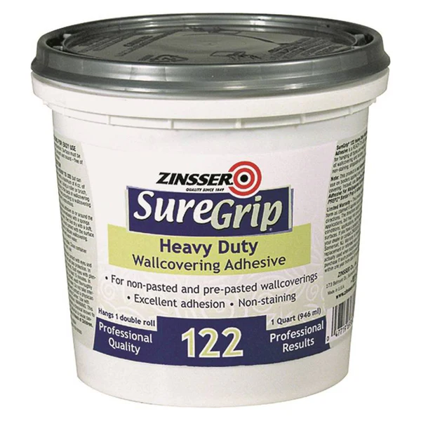 Zinsser 69384 SureGrip 122 H-Duty Clear Strippable Wallcovering Adhesi