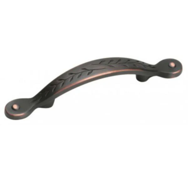 Amerock BP1580ORB Inspirations Leaf Pull, 3", Oil Rbbbed Bronze