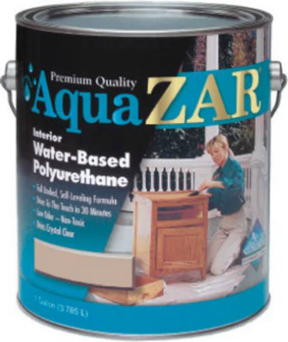 Aqua ZAR 32413 Interior Water-Based Polyurethane, Clear Gloss, 1 Gall