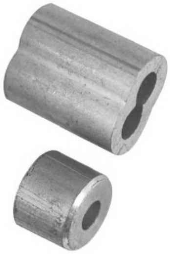 National Hardware N283-895 Ferrules & Stops, 5/32", Aluminum, 2-Pack