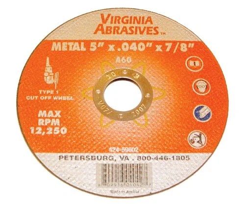 Virginia Abrasives™ 424-59001 Metal Ultra Thin Cutting Wheel, 4-1/2" x