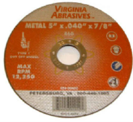 Virginia Abrasives™ 424-59002 Metal Ultra Thin Cutting Wheel, 5" x .04