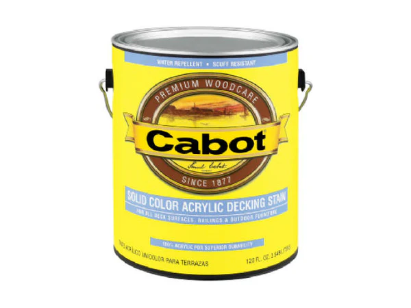 Cabot 1807-05 Solid Color 100% Acrylic Decking Stains, 1 Qt, Deep Bas
