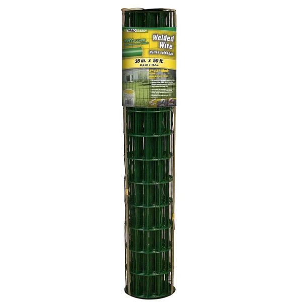 YardGard 308351B Green Vinyl Coated Welded Wire Fence, 16-Gauge, 36"