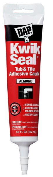 Dap 18013 Kwik-Seal Kitchen & Bath Adhesive Caulk, 5.5 Oz, Almond