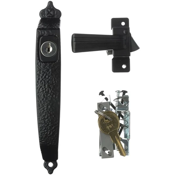 Wright Products™ VCK333X3BL Colonial Keyed Push Button Latch, Black Fi
