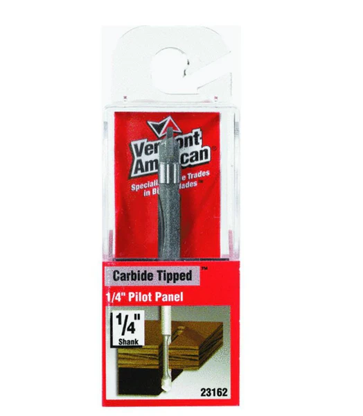 Vermont American 23162 Carbide Tipped Pilot Panel Router Bit, 1/4", 1