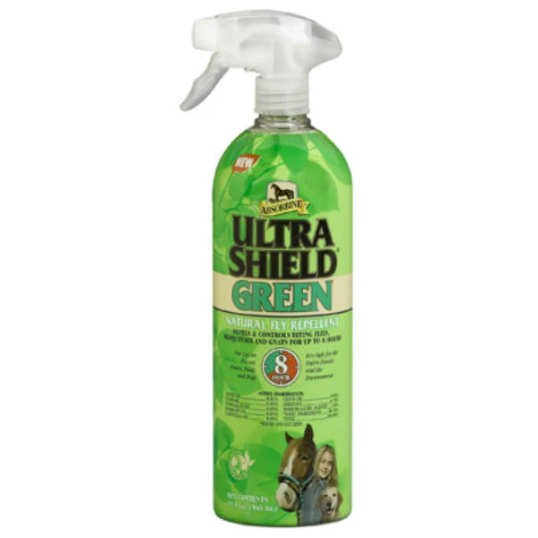 Absorbine 429501 UltraShield Green Natural Fly Repellent Horse Spray,
