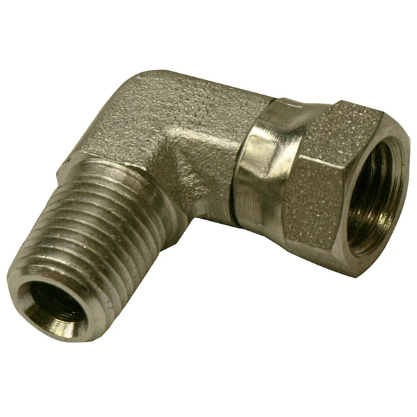 Apache 39005075 90-Degree Hydraulic Hose Adapter, 3/8" MP x 3/8" FP Sw