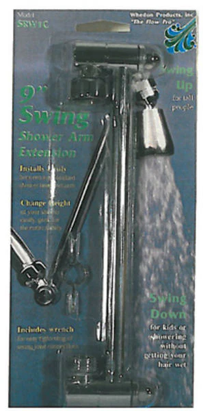 Whedon SRW1C Swing Shower Arm Extension, 9", Solid Brass-Chrome Plated