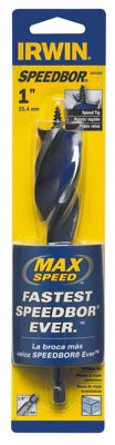 Irwin Tools 3041007 Speedbor Max Speed Standard Length Drill Bit, 1"