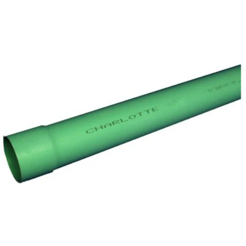Charlotte Pipe S/M060060600 35 PVC Sewer Pipe, Bell End, 6" x 10', Gr