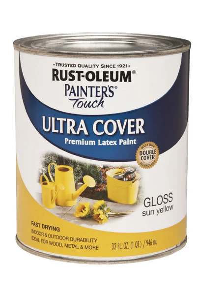Rust-Oleum Painter's Touch Multi-Purpose Brush-On Paint, 1 Qt, Sun Y
