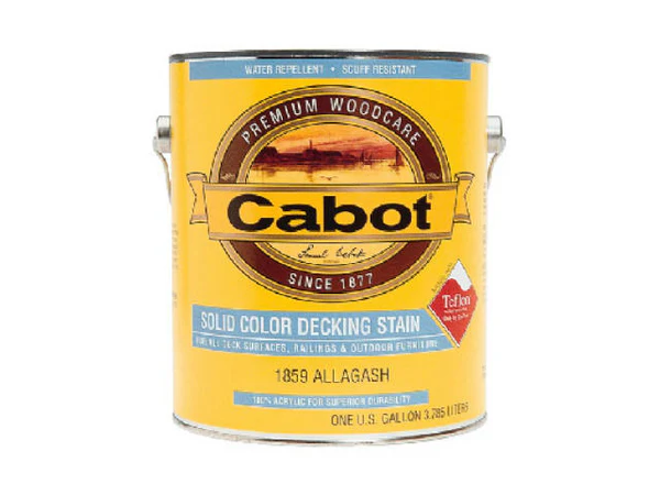 Cabot 1844-07 Solid Decking Stain, Driftwood Gray, 1 Gallon