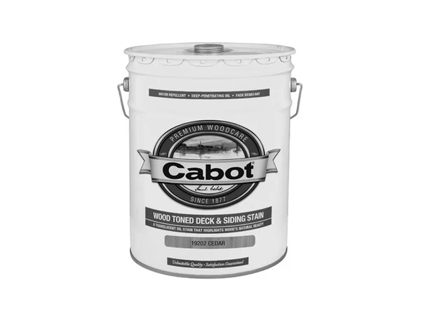 Cabot 19202-08 Wood Toned Deck & Siding Stain, Cedar, 5 Gallon