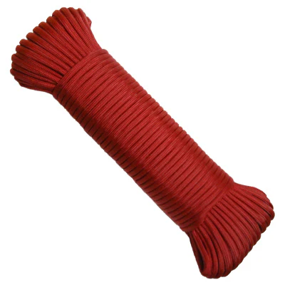 Wellington Nylon Paracord 5/32" x 50', 550 Military Grade, Red