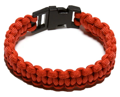 Wellington Medium Survival Paracord Bracelet 8.5", Red