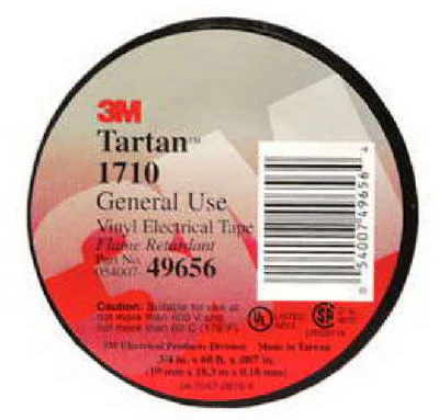 3M 1615 Tartan Vinyl Electrical Tape, 0.709" x 60' x 6 mil