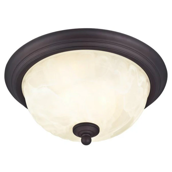 Westinghouse 62309 Naveen 2-Light Exterior Flush-Mount Fixture, Oil Ru