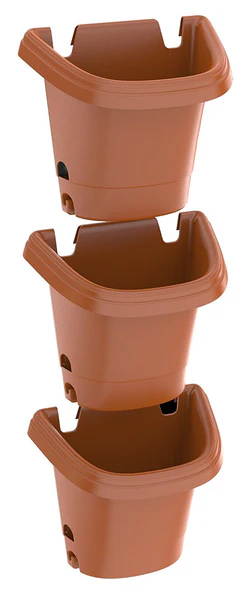 Fiskars Pottery 482121-1001 Hanging Garden Planter System, Clay, 3-Pie