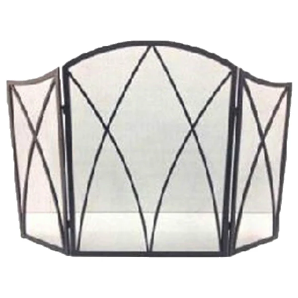 Panacea™ 15193 Gothic Style 3-Panel Fireplace Screen, 32" x 48", Eggsh