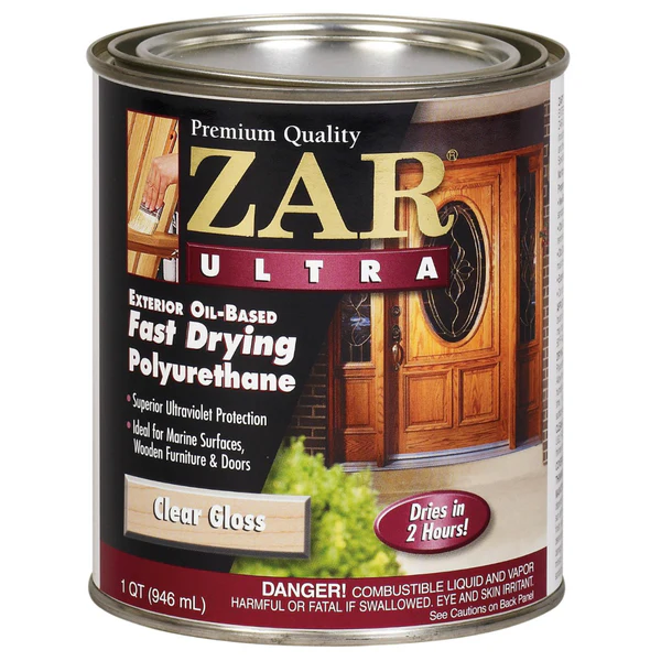 ZAR 34012 Ultra Exterior Oil-Based Gloss Polyurethane, 1 Qt