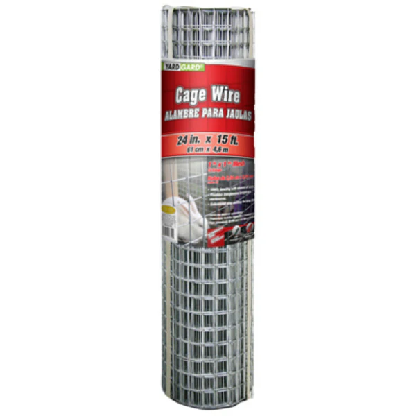 YardGard 309311A Galvanized Cage Wire Fence, 16-Gauge, 24" x 15'