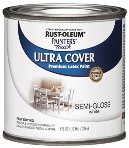 Rust-Oleum 1993-730 Painter’s Touch Latex Paint, 1/2 Pt, Semi-Gloss