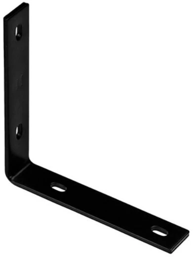 National Hardware N351-467 Steel Corner Brace, Black, 8.25" x 1.5" x