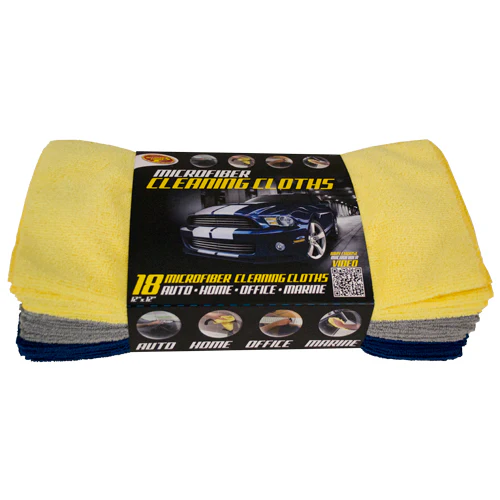 Detailer's Choice 3-5418 Microfiber Cleaning Cloths, 12" x 12", 18-Pa