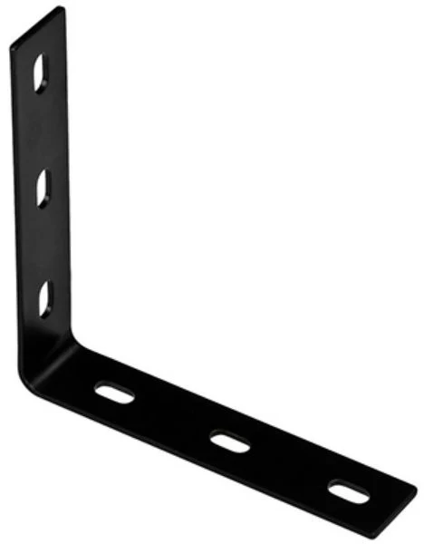 National Hardware N351-465 Steel Corner Brace, Black, 7.1" x 1.5" x 1