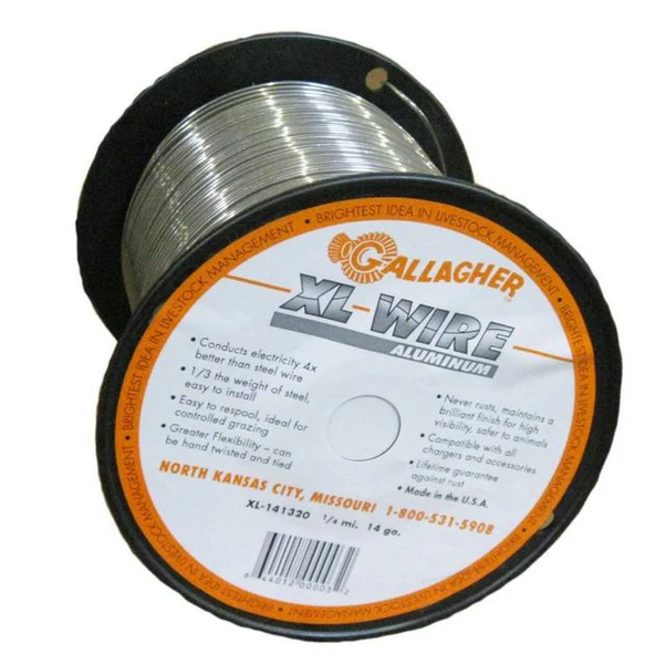 Gallagher™ AXL141320 XL Aluminum Electric Fence/Utility Wire, 14-Gauge
