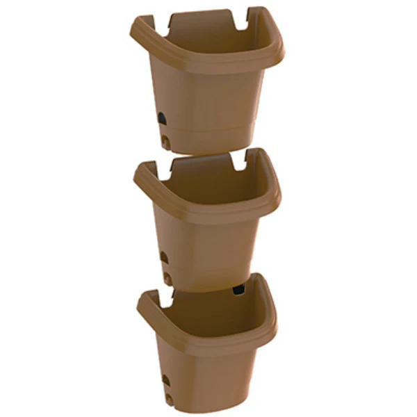 Fiskars Pottery 482125-1001 Hanging Garden Planter System, Chocolate,