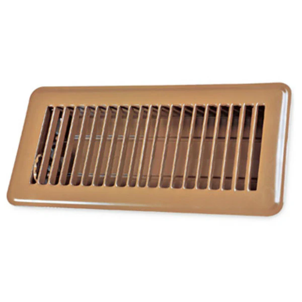 AmeriFlow 413B4X14 Steel Floor Register, Brown, 4" x 14"