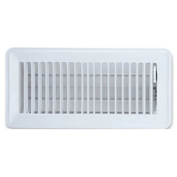 AmeriFlow 413W2X10 Steel Floor Register, White, 2" x 10"