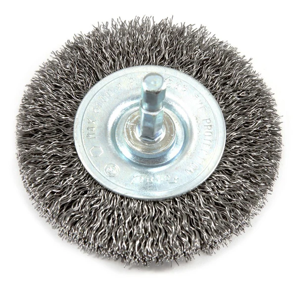 Forney 72735 Stem Mounted Coarse Crimped Wire Wheel, 3" x 0.012", 1/4"