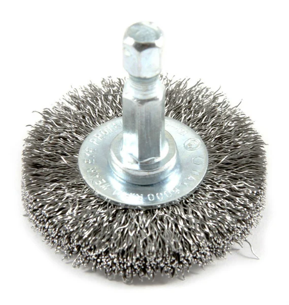 Forney 72726 Fine Crimped Wire Wheel, 1-1/2" x 0.008" Wire, 1/4" Hex S