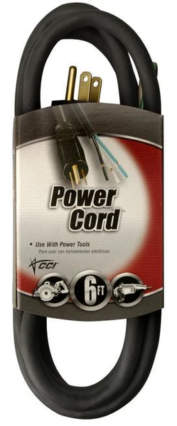 Coleman Cable 098570008 SJEO Replacement Power Supply Cord, Black, 14