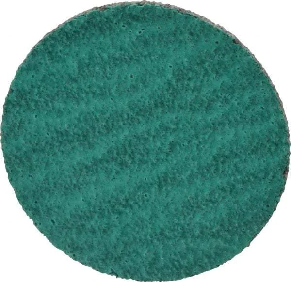 Standard Abrasives - 1-1/2" Disc Diam, 80 Grit, Zirconia Alumina Quick Change Disc - Type S Attaching System, Coated, Green, Medium Grade, 30,000 RPM