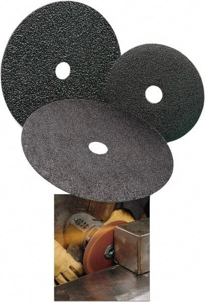 Standard Abrasives - 7" Diam 7/8" Hole 36 Grit Fiber Disc - Very Coarse Grade, Zirconia Alumina, 8,600 Max RPM, Series Z